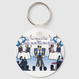 Porte-clés Caricature de Bar Mitzvah par PrintedPerfection.co