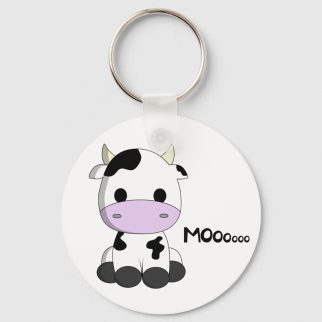 Porte-clés Caricature de la petite vache (Recto)