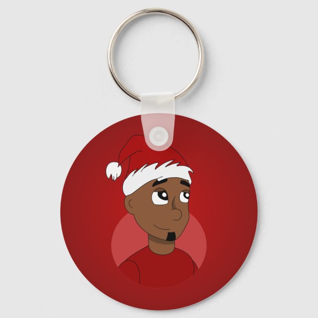 Porte-clés Caricature de Noël (Recto)