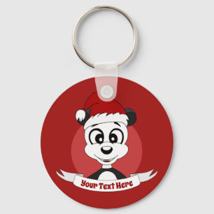 Porte-clés Caricature de Noël avec mignon porte - clé d'ours