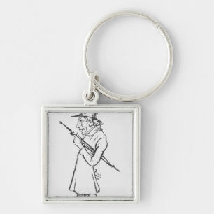 Porte-clés Caricature de Soren Aabye Kierkegaard