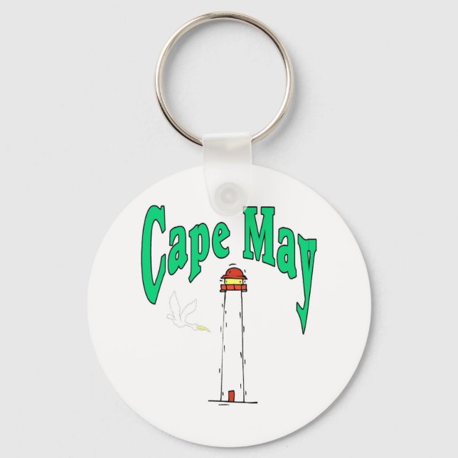 Porte-clés Caricature du phare du Cap May (Recto)