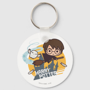 Porte-clés Caricature Harry et Hedwig Flying Passé Hogwares