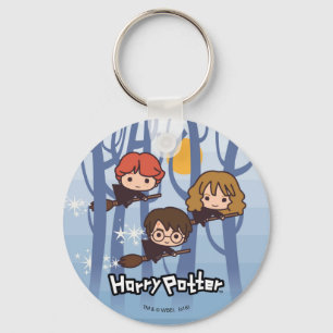 Porte-clés Caricature Harry, Ron, & Hermione Voler Dans Woods