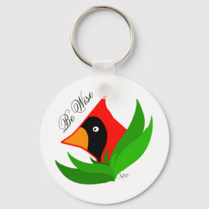 Porte-clés Caricature Oiseau cardinal