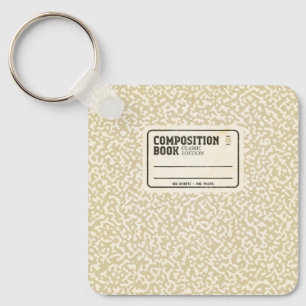 Porte-clés Carnet de composition beige Porte - clé