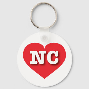Porte-clés Caroline du Nord - J'aime NC