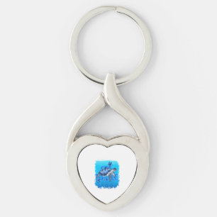Porte-clés Carré de la mer bleue de tortue