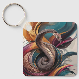 Porte-clés carré en métal