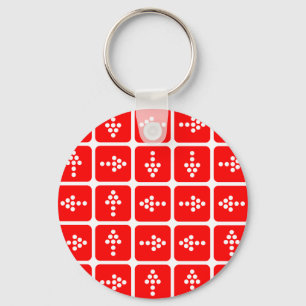 Porte-clés CARRÉ Flèche LED rouge
