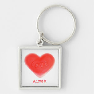Porte-clés Carré porte - clé de Swet Heart 'Name'