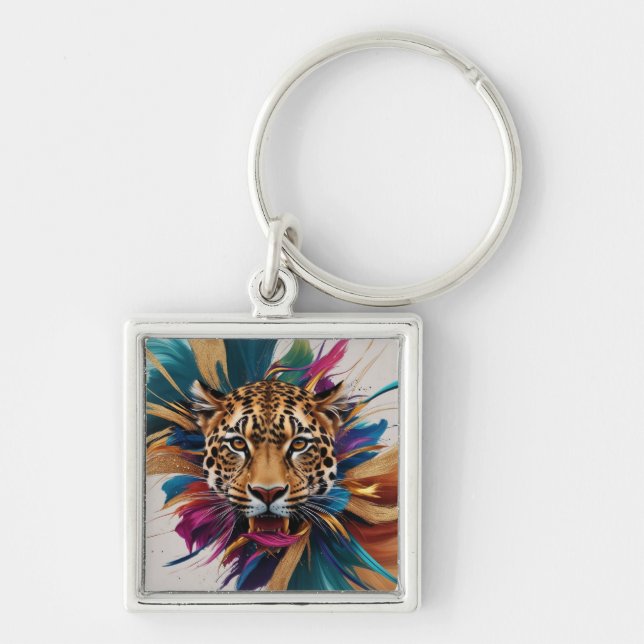 Porte-clés carré Premium (Devant)