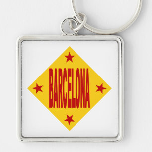 Porte-clés carré Premium BARCELONA Schlüsselanhänger