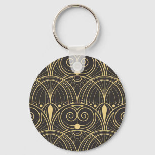 Porte-clés Carreaux géométriques Art Déco Luxe.