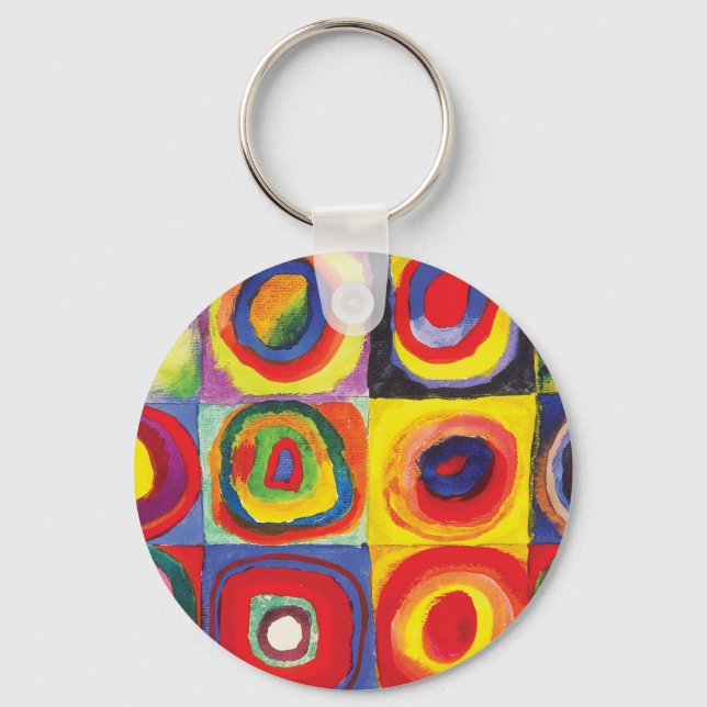 Porte-clés Carrés avec cercles concentrés Hiroaki Takahashi (Recto)