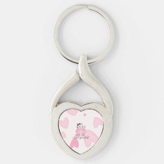Porte-clés Carry Love & Books – Cat Twisted Heart Keychain