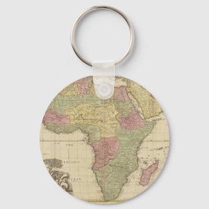 Porte-clés Carte 1725 de l'Afrique de cru