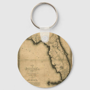 Porte-clés Carte 1823 de la Floride