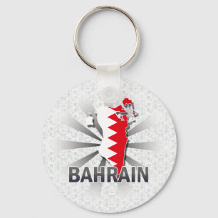 Porte-clés Carte 2,0 de drapeau du Bahrain