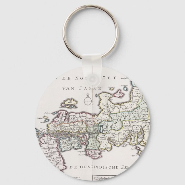 Porte-clés Carte antique du Japon | 1769 (Recto)