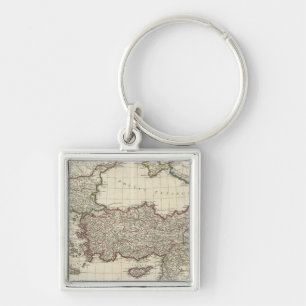 Porte-clés Carte classique de Rome