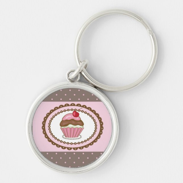 Porte-clés Carte d'anniversaire avec le petit gâteau (Devant)