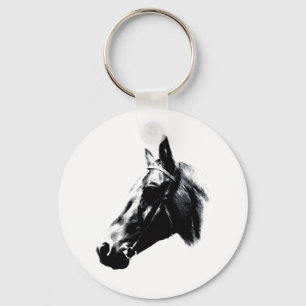 Porte-clés Carte d'artisanat de dessin de cheval