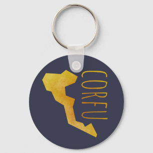 Porte-clés Carte de Corfou