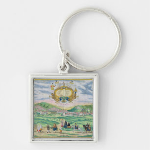 Porte-clés Carte de Grenade, de "Civitates Orbis Terrarum"