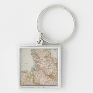 Porte-clés Carte de Hanovre, Schleswig Holstein, Allemagne du