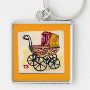 Porte-clés Carte de jeu Buggy pour bébé vintage