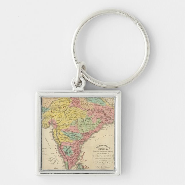 Porte-clés Carte de la chonologie des combats en Inde (Devant)