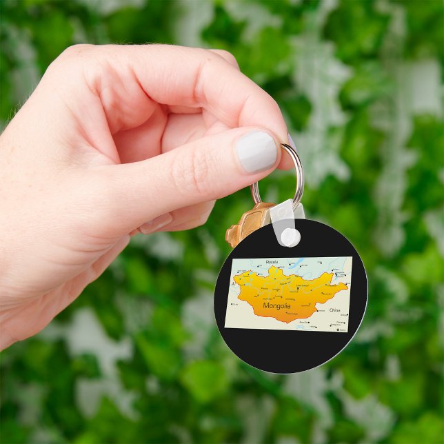 Porte-clés Carte de la Mongolie (Créateur téléchargé)