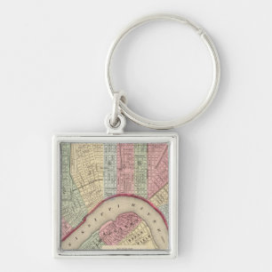 Porte-clés Carte de la Nouvelle-Orléans par Mitchell
