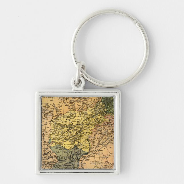Porte-clés Carte de l'Afghanistan et des pays voisins (Devant)