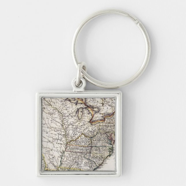 PORTE-CLÉS CARTE DE L'AMÉRIQUE, 1809 (Devant)