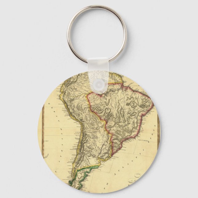 Porte-clés Carte de l'Amérique du Sud 1817 (Recto)