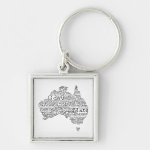 Porte-clés Carte de l'argot australien
