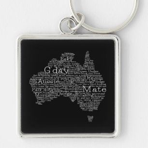Porte-clés Carte de l'argot australien