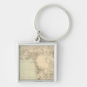 Porte-clés Carte de l'Atlas africain montrant les colonies