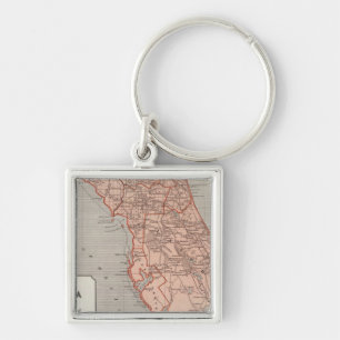 Porte-clés Carte de l'Atlas de Floride