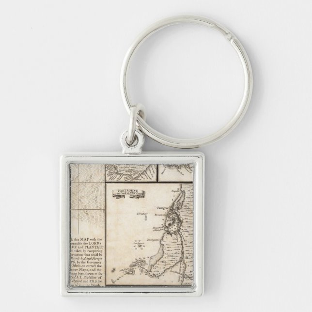 Porte-clés Carte de l'Empire britannique en Amérique Feuille  (Devant)
