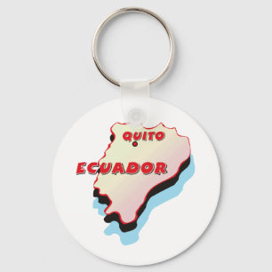 Porte-clés Carte de l'Equateur