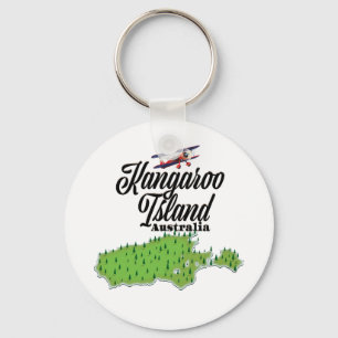 Porte-clés Carte de l'île de Kangaroo Australie