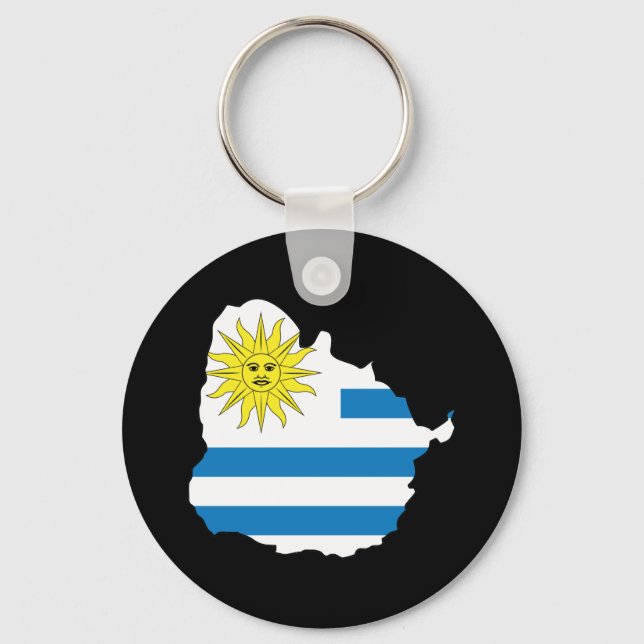 Porte-clés Carte De L'Uruguay (Recto)