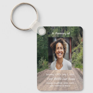 Porte-clés Carte de prière mémorial de randonnée photo souven