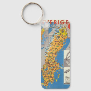 Porte-clés Carte de Suède