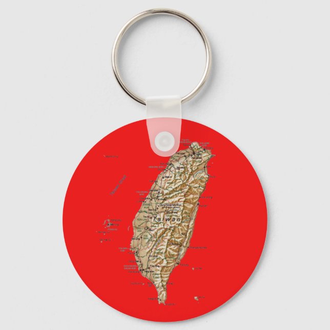 Porte-clés Carte de Taïwan Keychai (Recto)