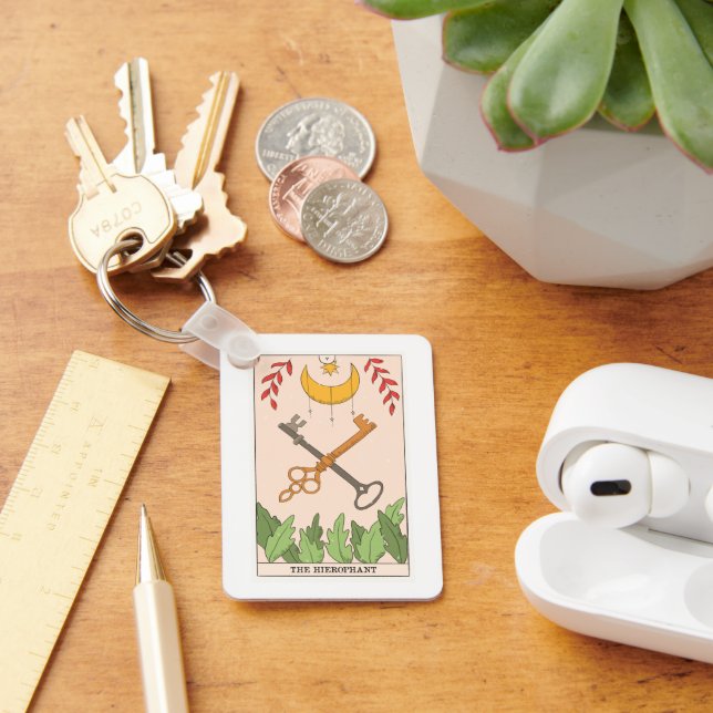 Porte-clés Carte de tarot de l'arcane majeure Hierophant (Bureau)