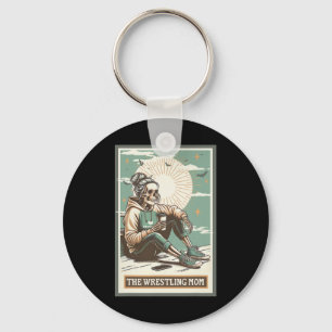 Porte-clés Carte de tarot de maman de catch rétro squelette m